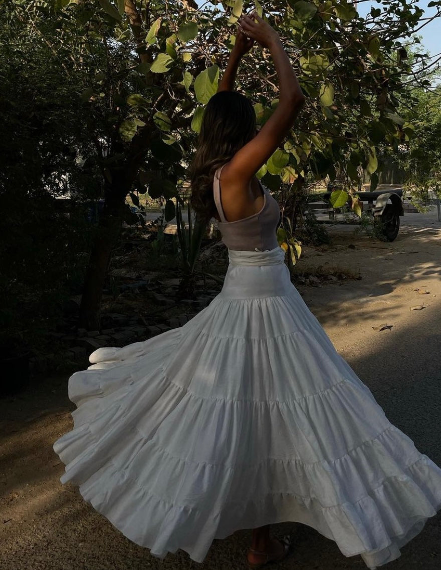 Mykonos flowy skirt